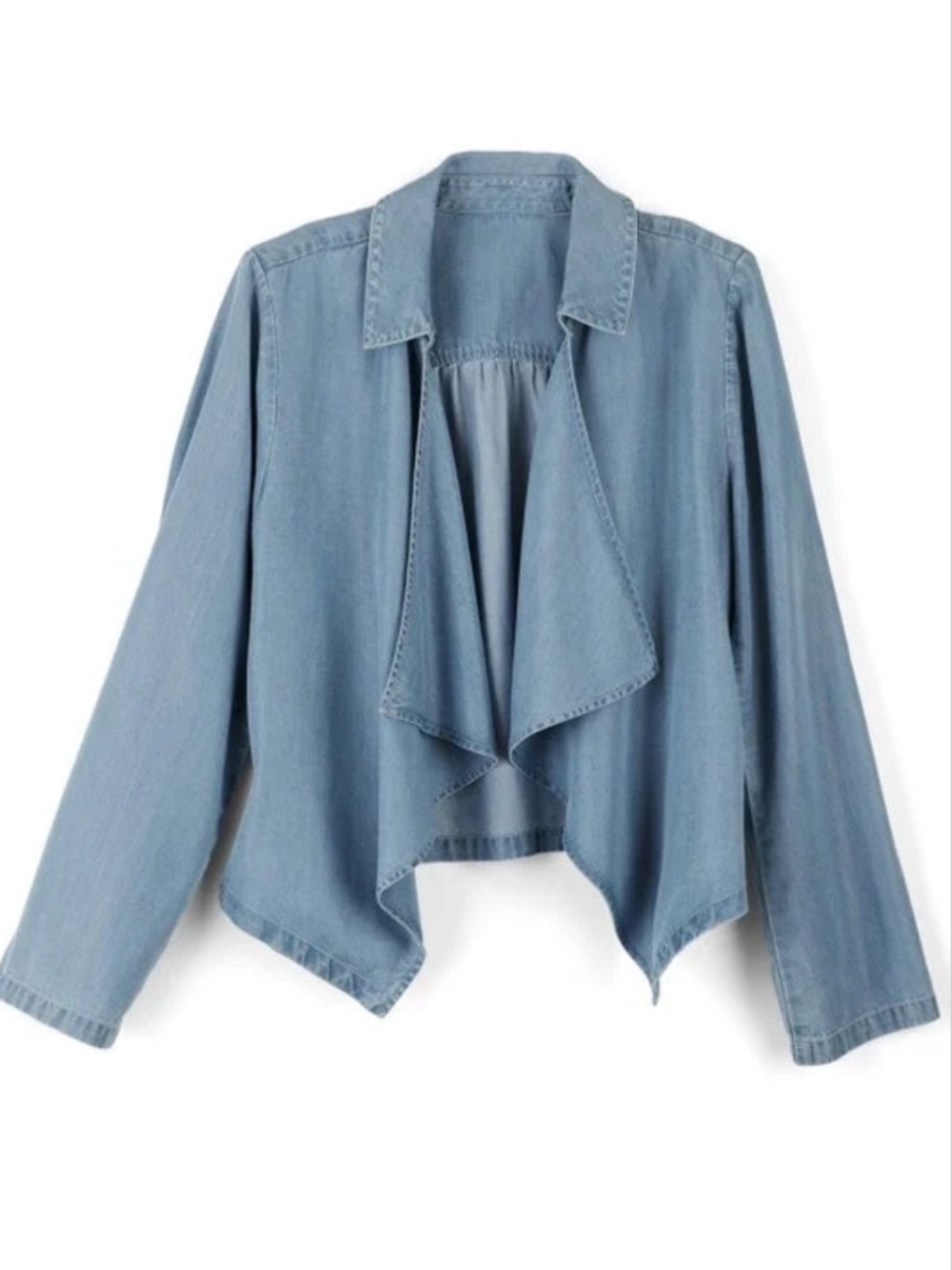 Soft Surroundings 100% Tencel Lyocell Fontanne Jacket Chambray Size 1X.